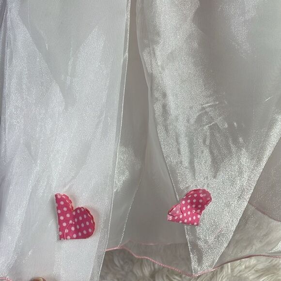 MARAVILL2 Girls Pink and White Polka Dot Tulle Fancy Dress Size 4 - Picture 5 of 8